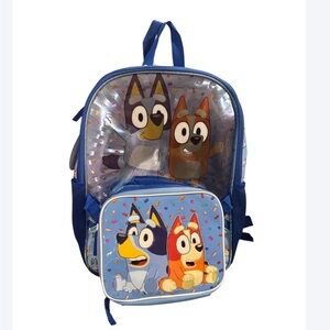 NWT Bluey Character Kids Backpack and Lunchbox Set